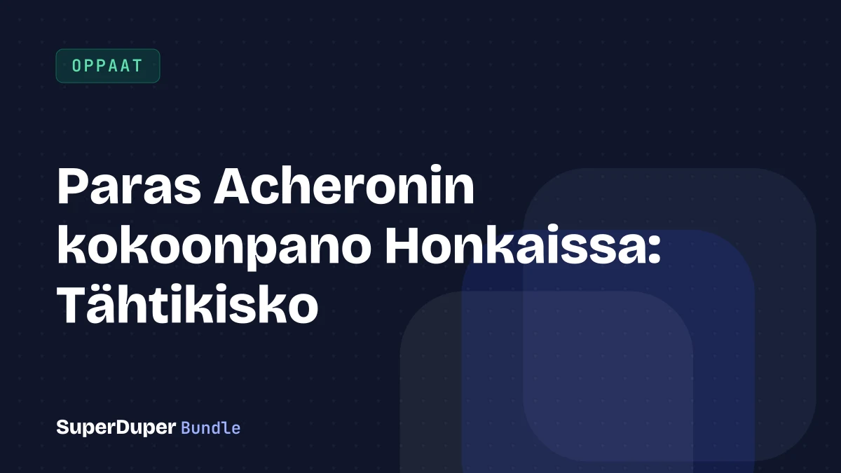Paras Acheronin kokoonpano Honkaissa: Tähtikisko