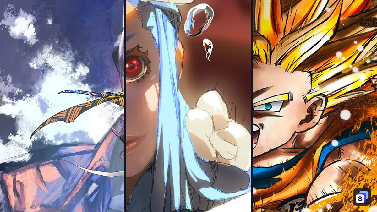 Key art from Street Fighter 6, GUILTY GEAR -STRIVE- and DRAGON BALL FighterZ