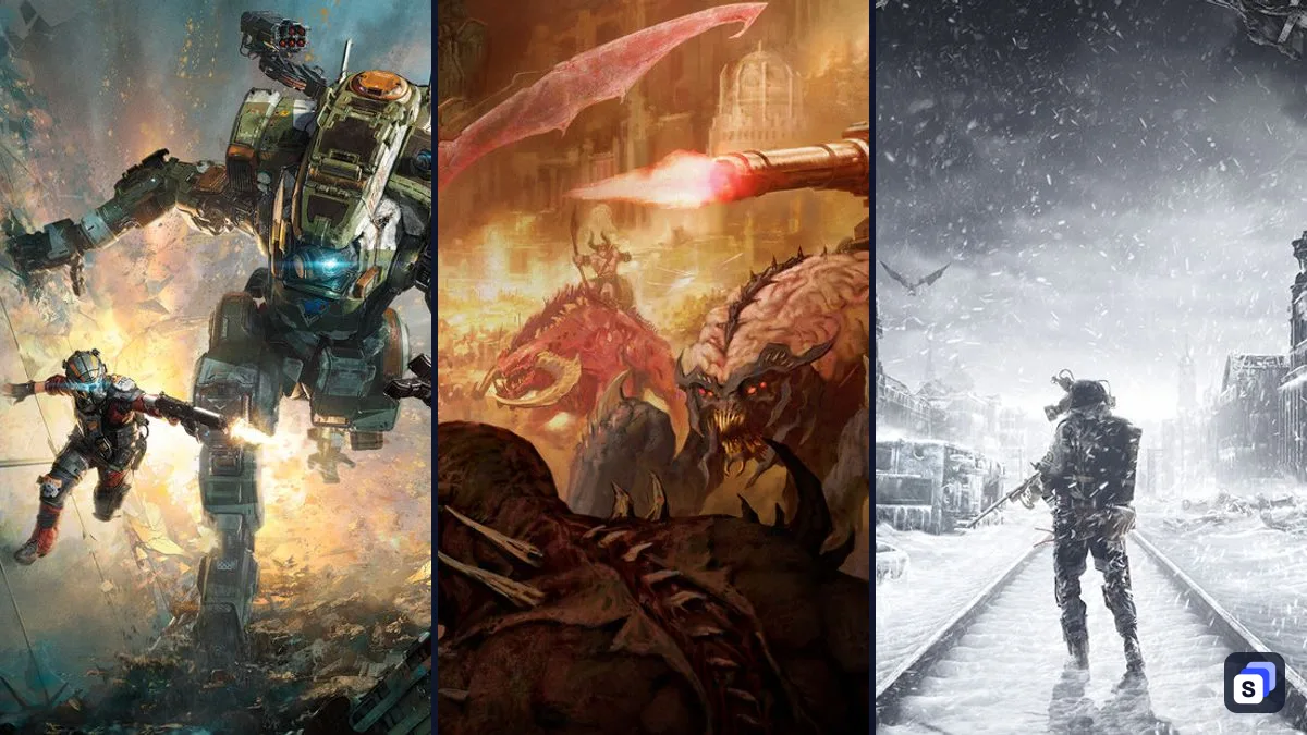 Arte de Titanfall 2, DOOM: The Dark Ages y Metro Exodus