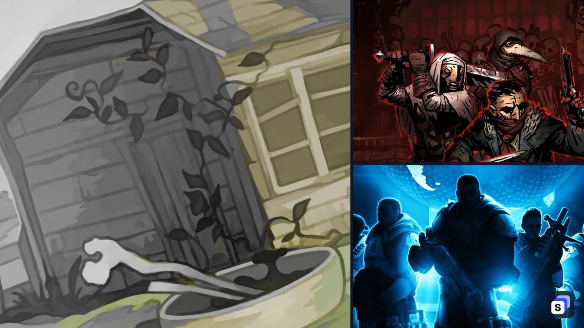 Mewgenics key art next to Darkest Dungeon and XCOM: Enemy Unknown, two games like it