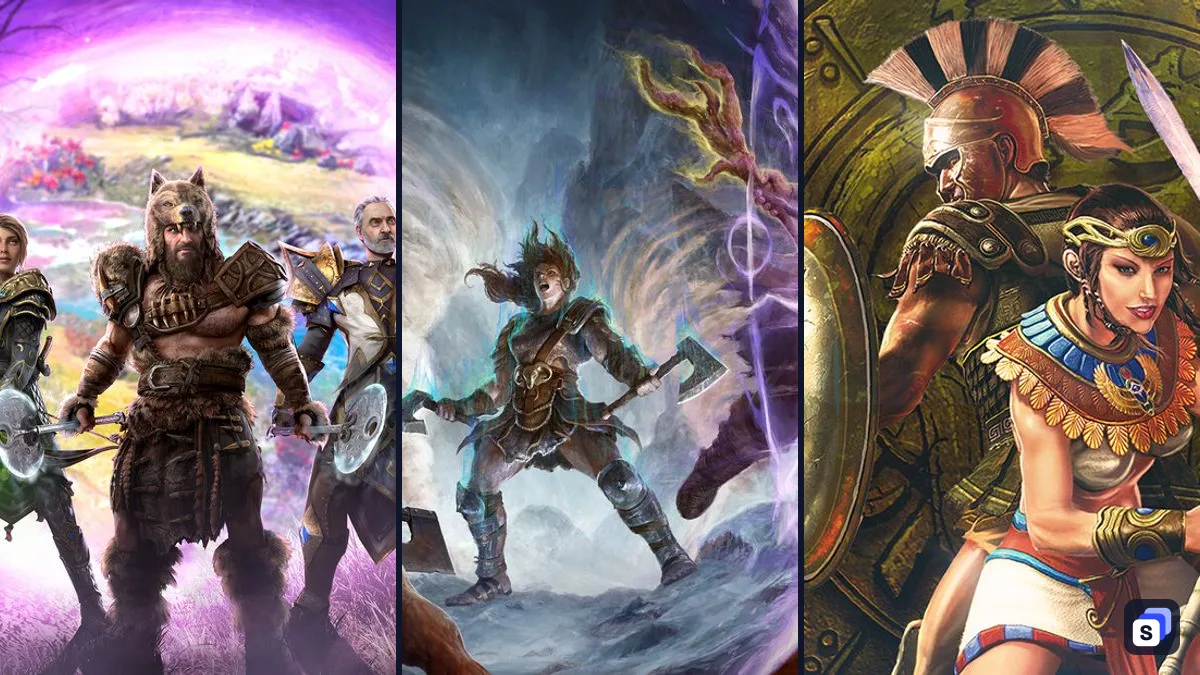 Key art from Last Epoch, Diablo IV and Titan Quest Anniversary Edition
