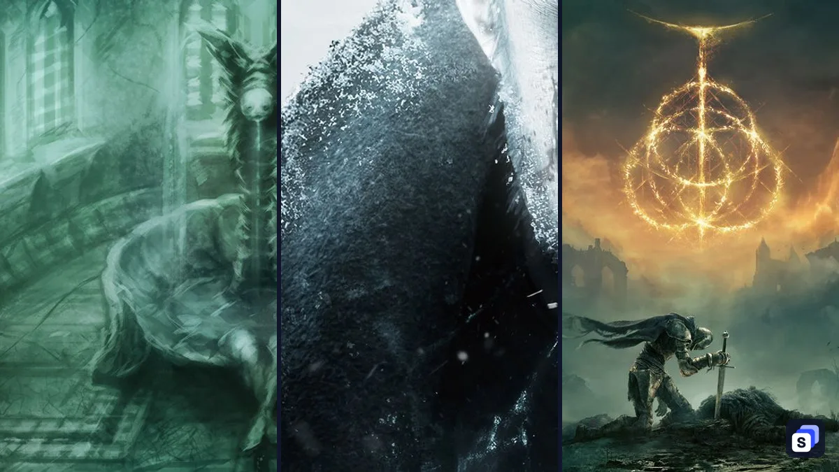 Key art from Amnesia: The Dark Descent, Resident Evil Village and ELDEN RING