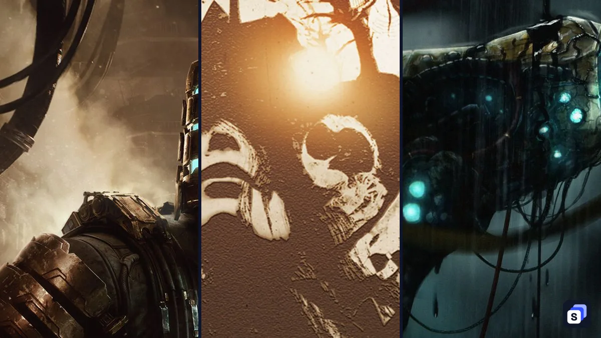Key art from Dead Space, Resident Evil 7 Biohazard and SOMA