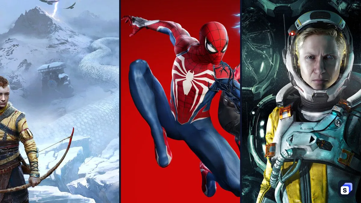Artwork di God of War Ragnarök, Marvel's Spider-Man 2 e Returnal