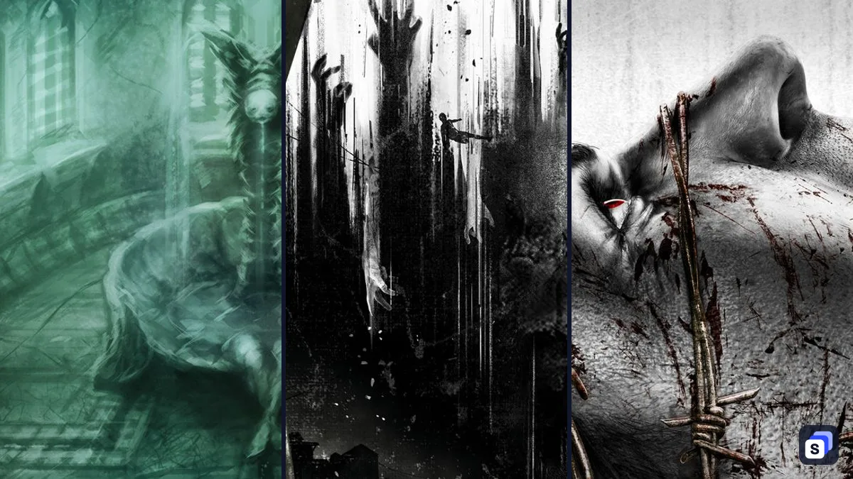 Key art from Amnesia: The Dark Descent, Dying Light and The Evil Within