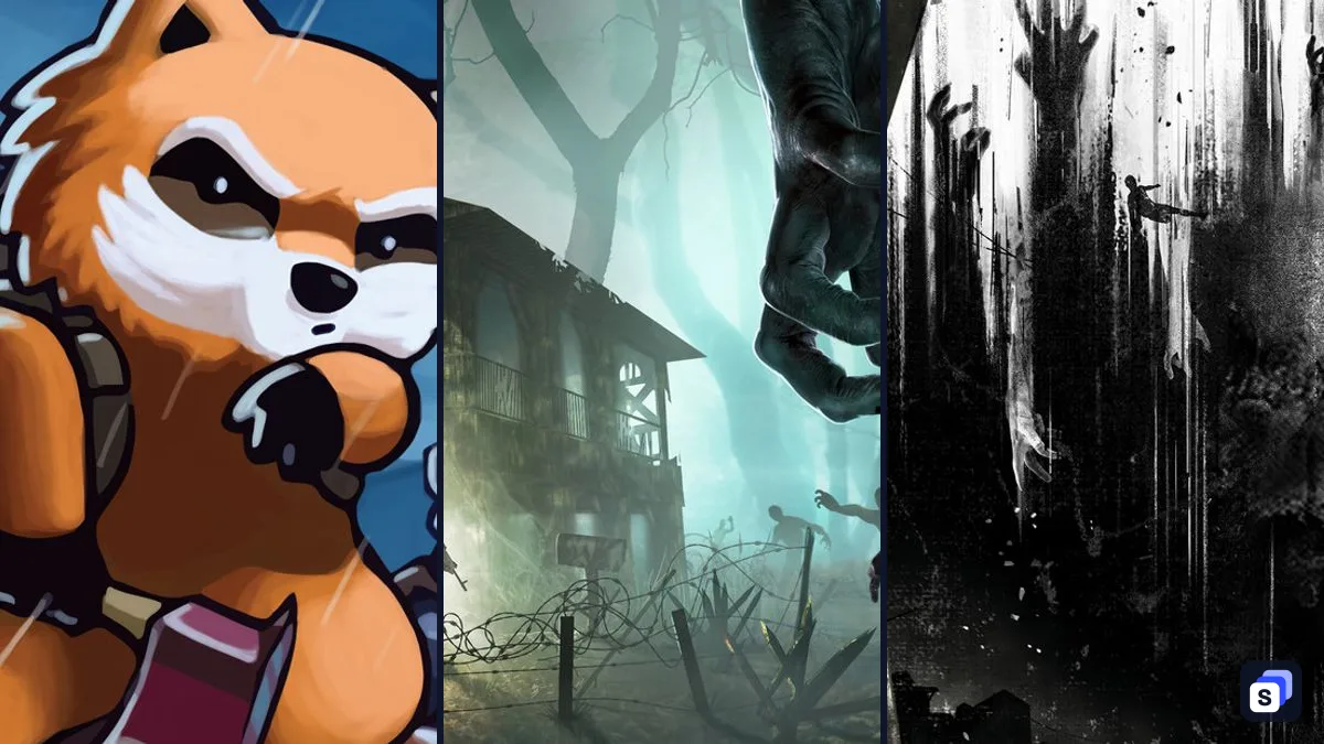 Key art from Project Zomboid, 7 Days to Die and Dying Light
