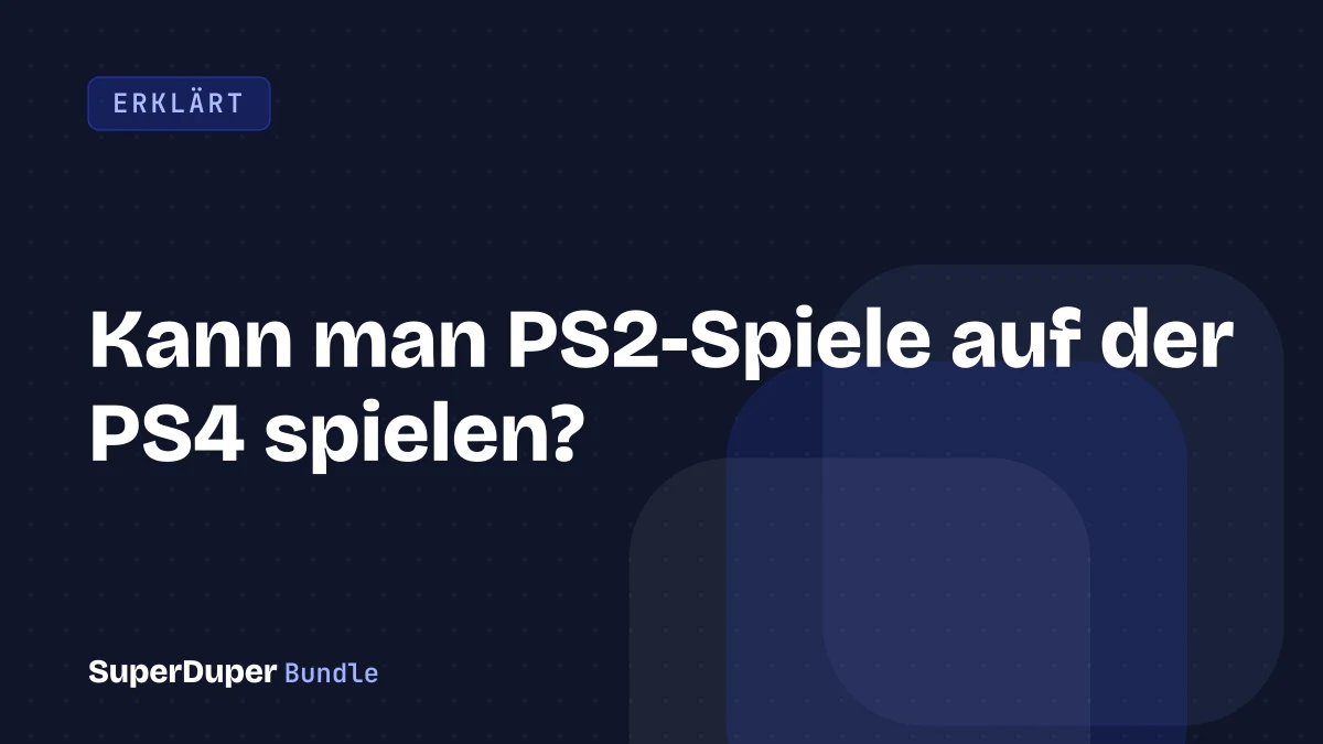 Kann man PS2-Spiele auf der PS4 spielen?