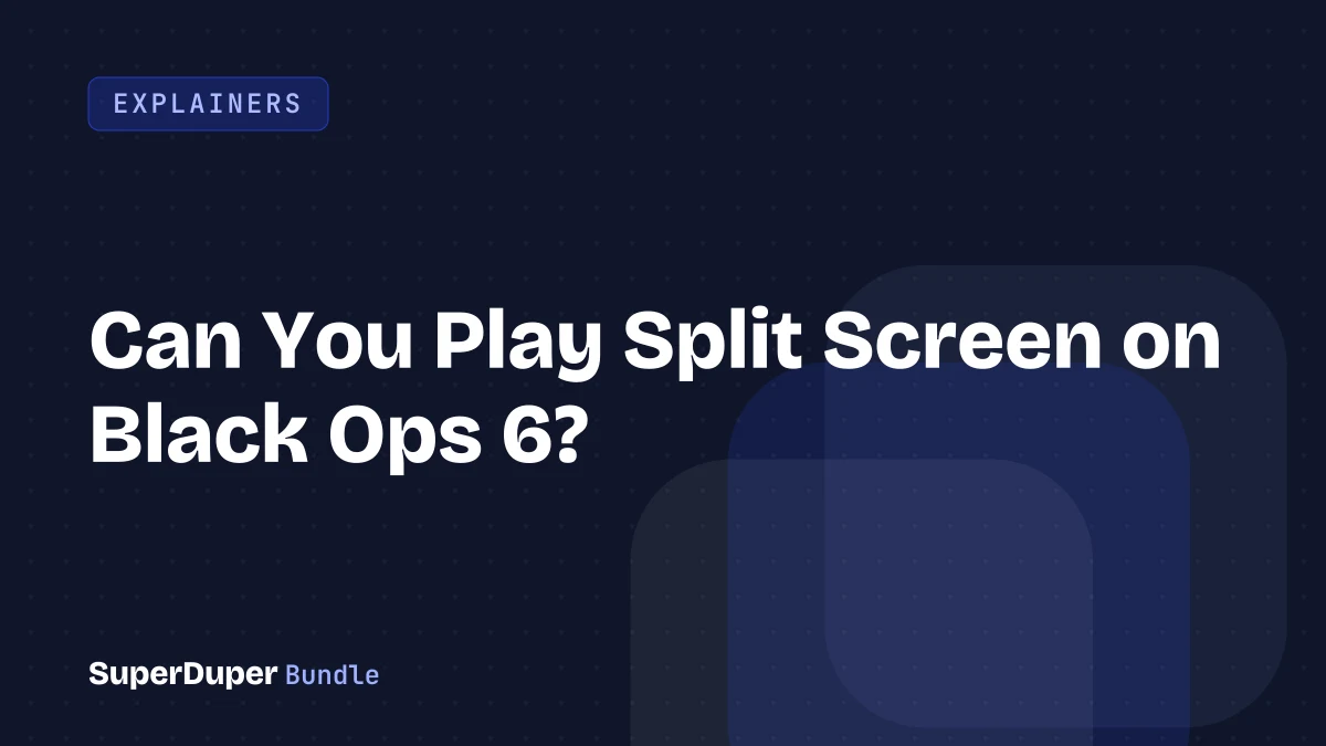 Can You Play Split Screen on Black Ops 6?