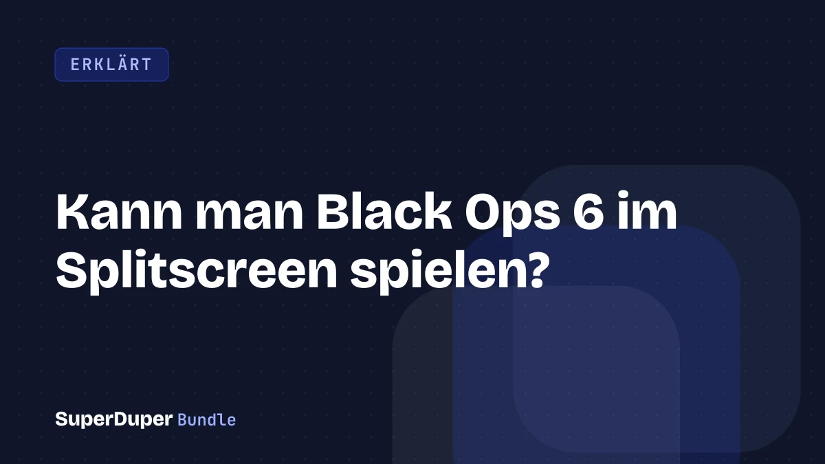 Kann man Black Ops 6 im Splitscreen spielen?