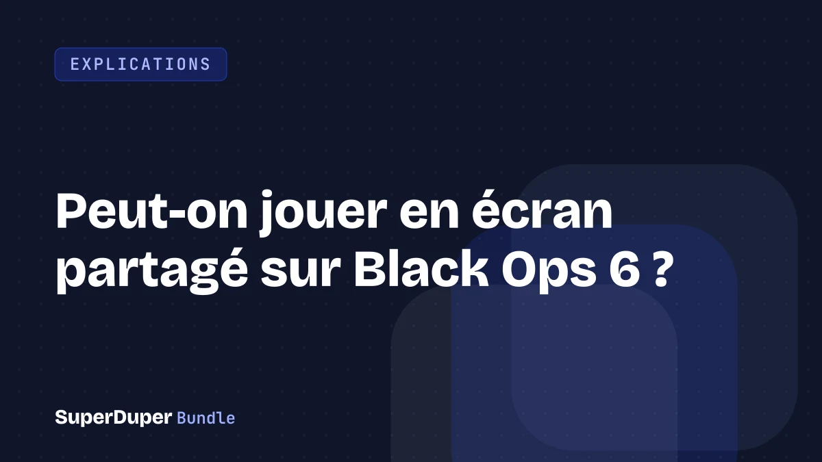 Peut-on jouer en écran partagé sur Black Ops 6 ?