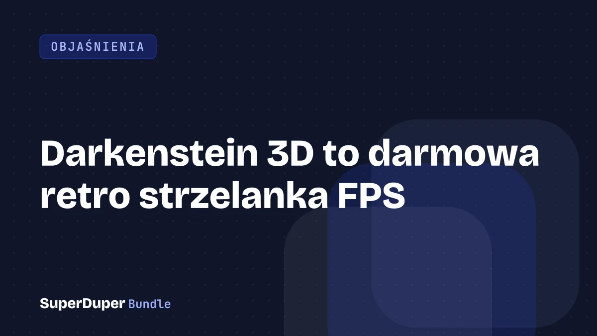 Darkenstein 3D to darmowa retro strzelanka FPS