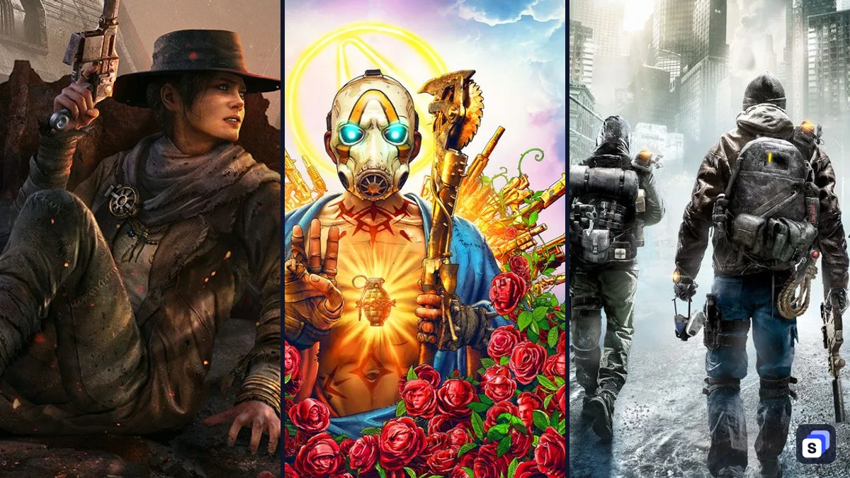 Key art from Remnant: From the Ashes, Borderlands 3 and Tom Clancy’s The Division