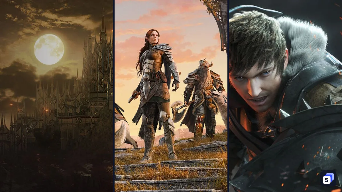 Key art from Black Desert, The Elder Scrolls Online and FINAL FANTASY XIV Online