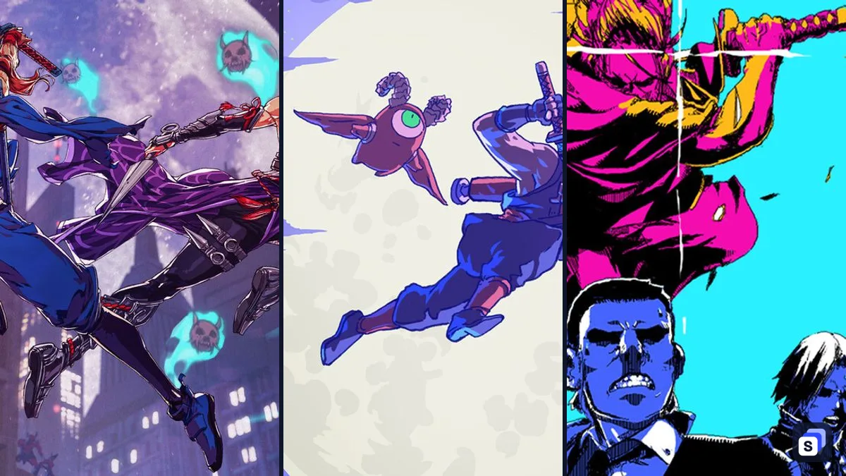 Arte de NINJA GAIDEN: Ragebound, The Messenger y Katana ZERO