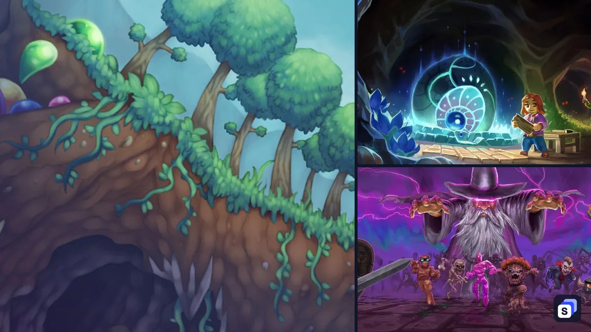 Terraria key art next to Core Keeper and Necesse, two games like it