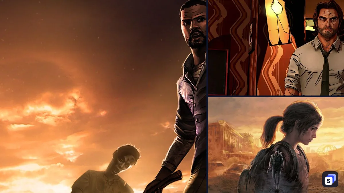 The Walking Dead key art next to The Wolf Among Us and The Last of Us Part I, two games like it