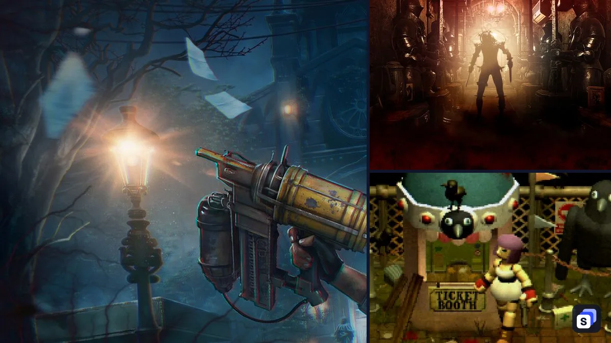 Tormented Souls 2 key art next to Tormented Souls and Crow Country, two games like it