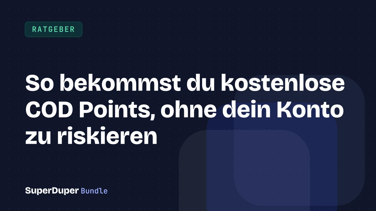 So bekommst du kostenlose COD Points, ohne dein Konto zu riskieren