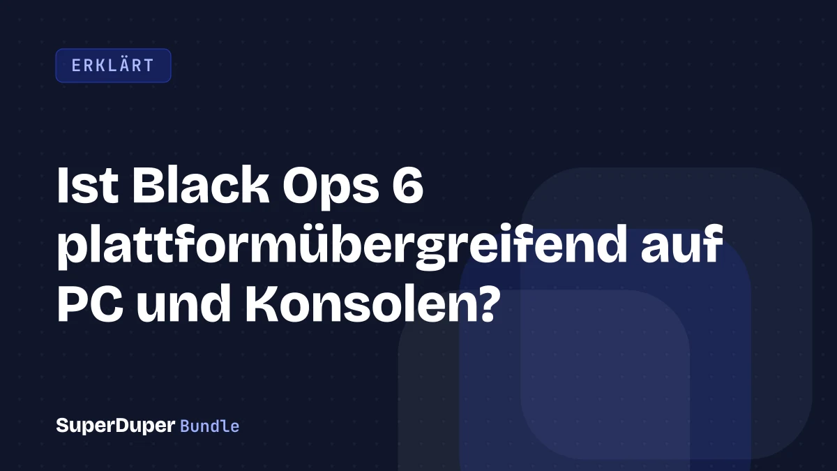 Ist Black Ops 6 plattformübergreifend auf PC und Konsolen?