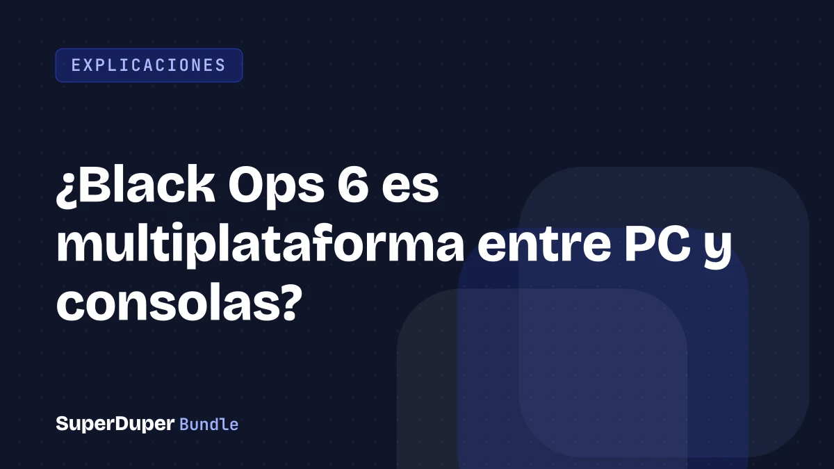 ¿Black Ops 6 es multiplataforma entre PC y consolas?