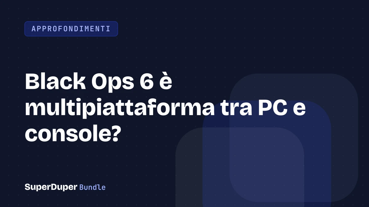 Black Ops 6 è multipiattaforma tra PC e console?