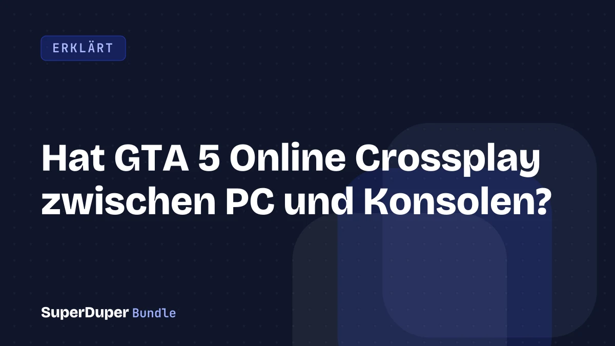 Hat GTA 5 Online Crossplay zwischen PC und Konsolen?