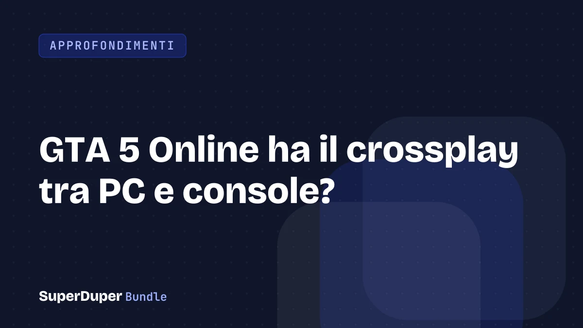 GTA 5 Online ha il crossplay tra PC e console?